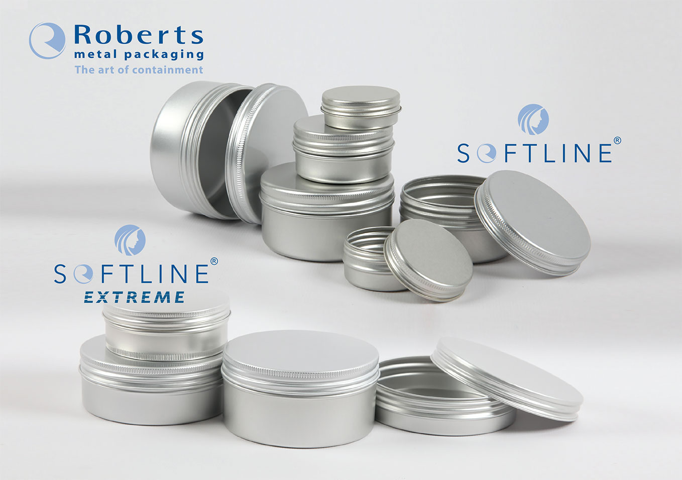 Roberts Metal Packaging Softline logo design by Avid Creative Hampshire