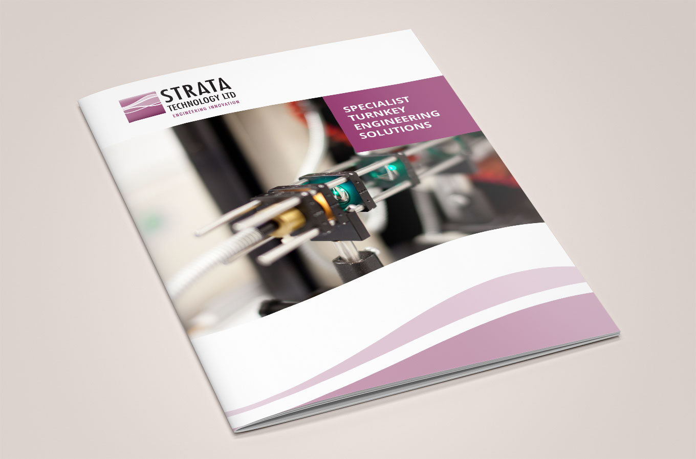 Strata Technology engineering brochure design by Avid Creative Hampshire