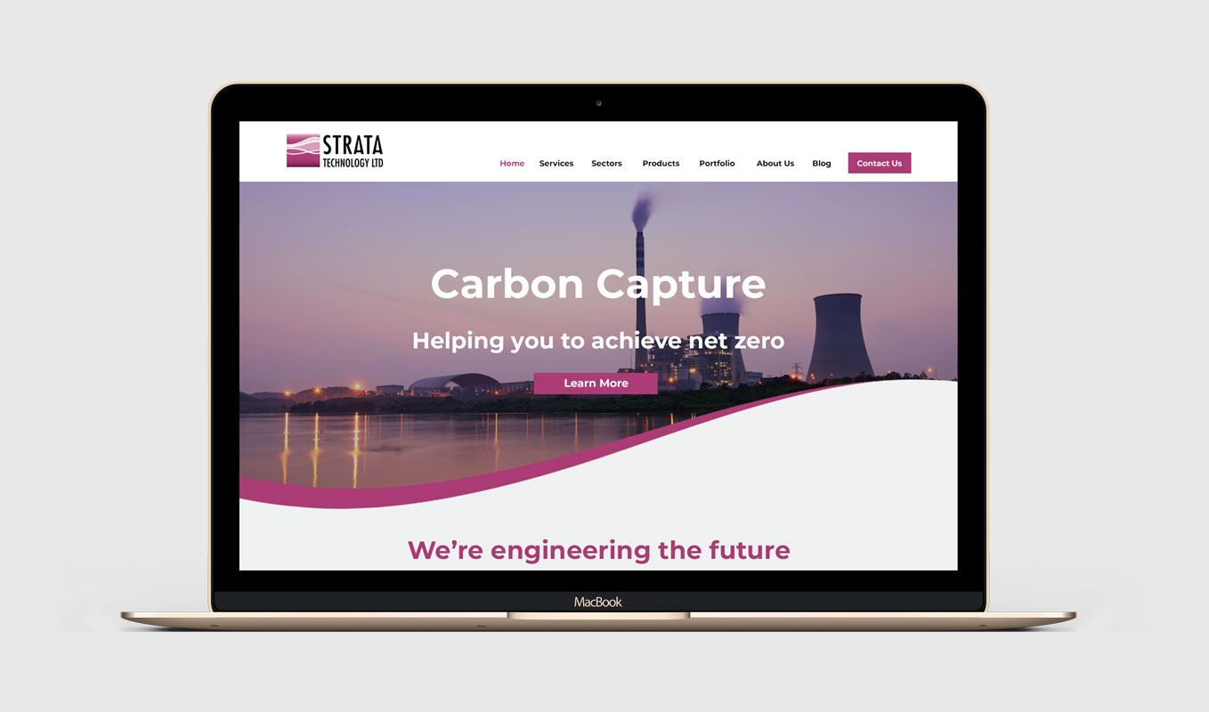 Strata Technology engineering website design by Avid Creative Hampshire