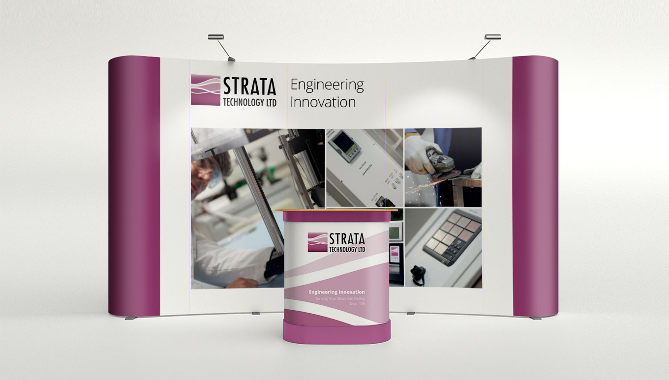 Strata Technology engineering exhibition design by Avid Creative Hampshire