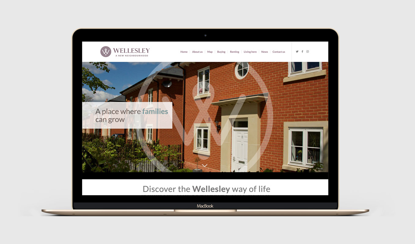 Wellesley housing development website design by Avid Creative Hampshire