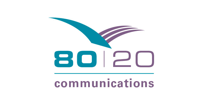 80:20 Communications logo design by Avid Creative Hampshire